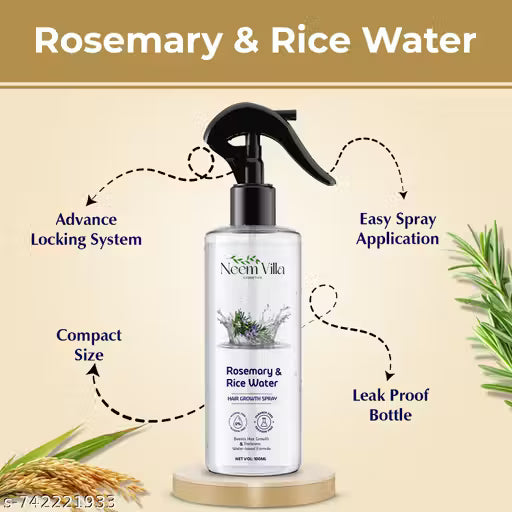 Rosemary & Rice Water Hair Growth Spray – 100ml