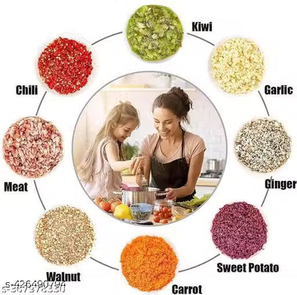 Manual Push Chopper | Stainless Steel Vegetable & Fruit Cutter for Kitchen
