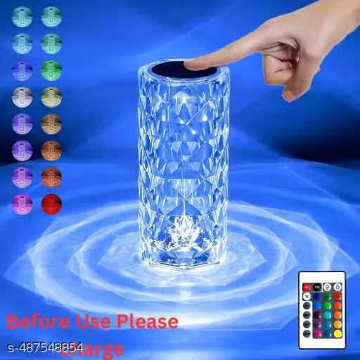 Crystal Lamp,16 Color Changing Rose Crystal Diamond LED Table Lamp