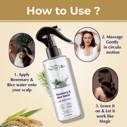 Rosemary &amp; Rice Water Hair Growth Spray – 100ml