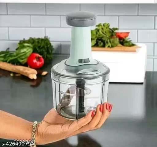 Manual Push Chopper | Stainless Steel Vegetable & Fruit Cutter for Kitchen